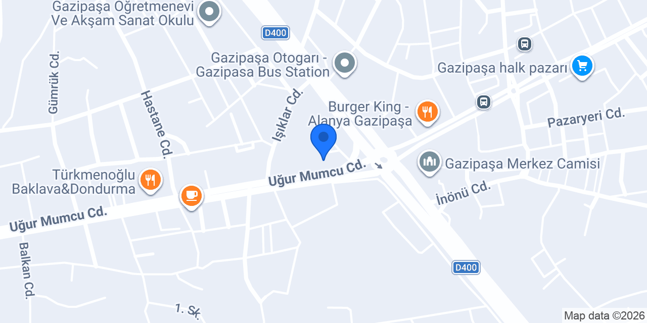 GAZİPAŞA UNLU MAMÜLLERİ konumu