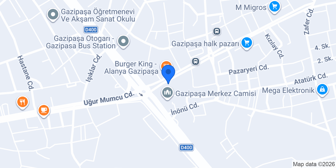 Halkbank Gazipaşa Şubesi konumu