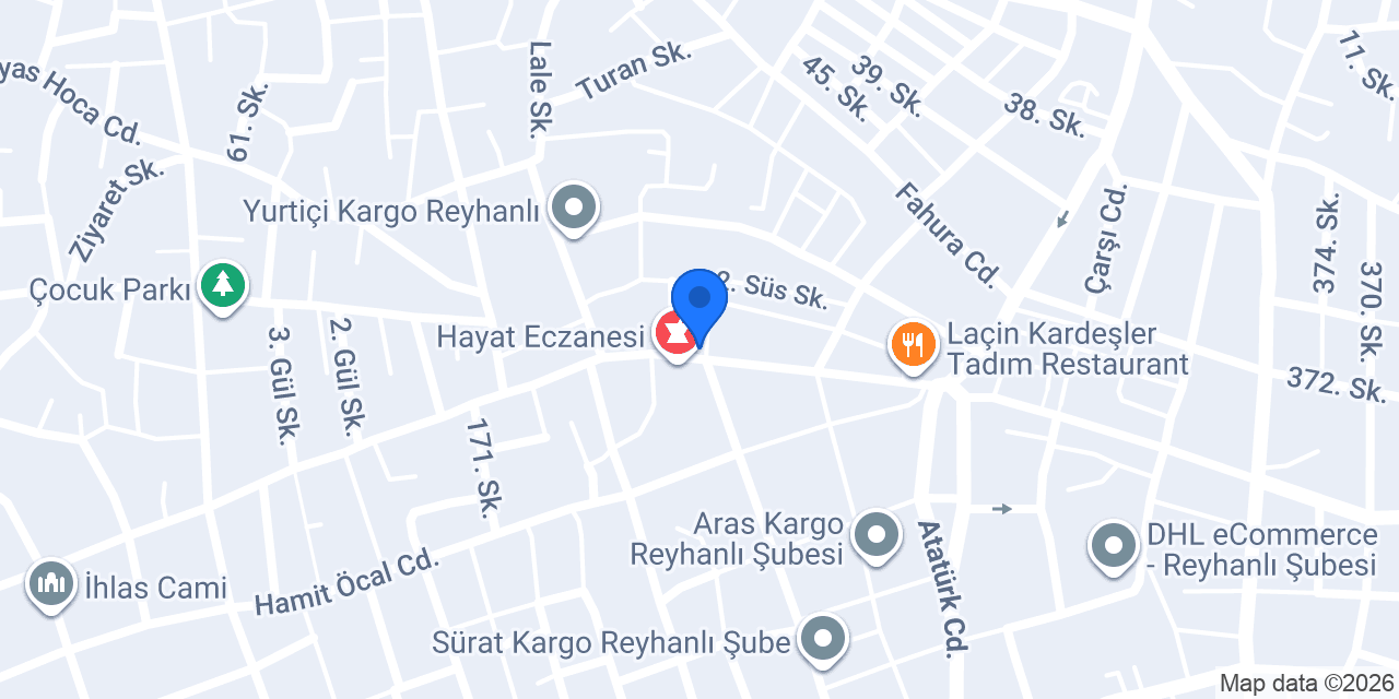 Reyhanlı Aile Pide Fırını konumu
