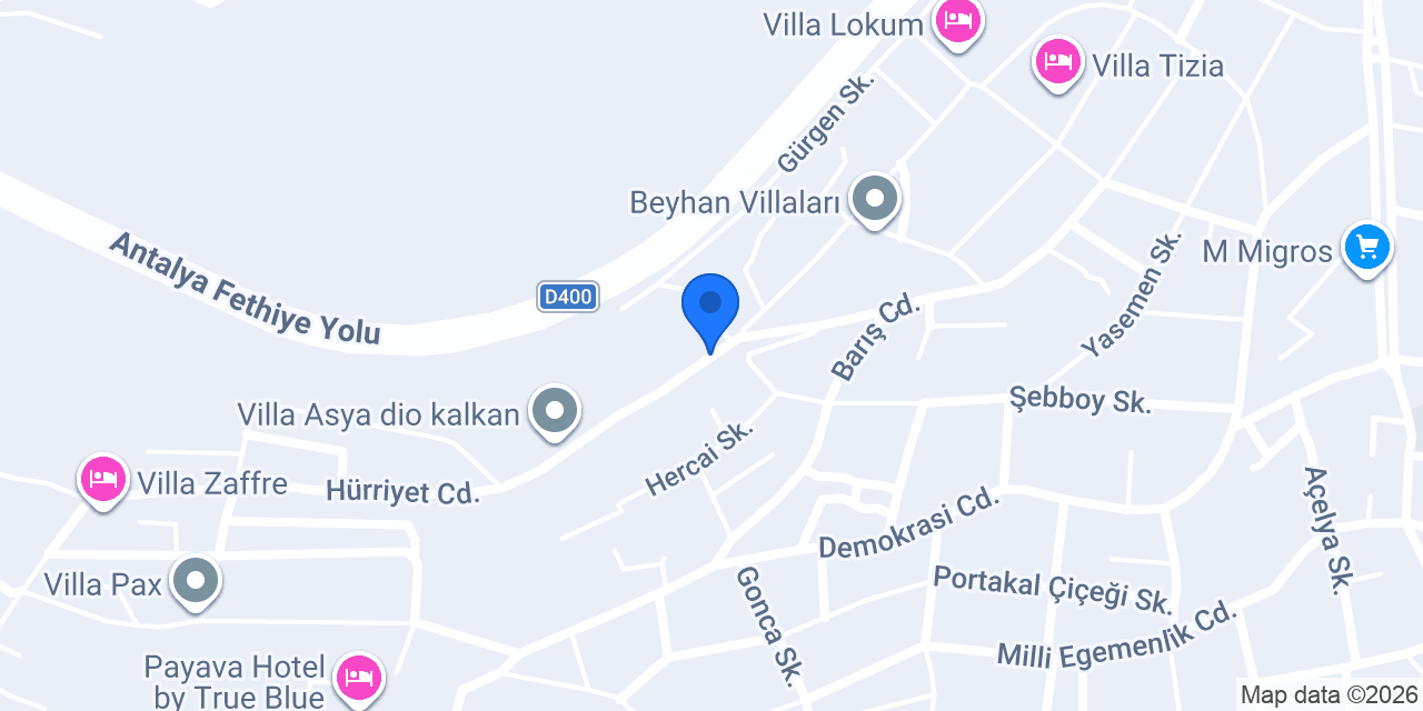 Villa Surya Kalkan konumu