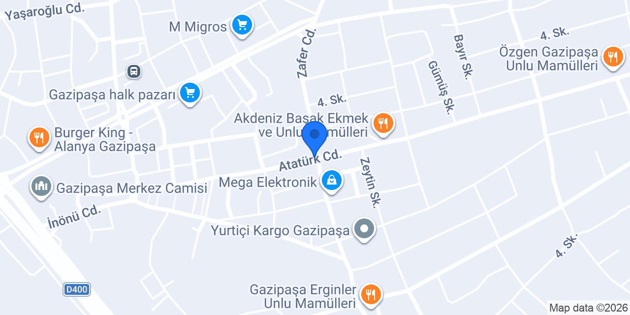 Aslan Yapı Market konumu