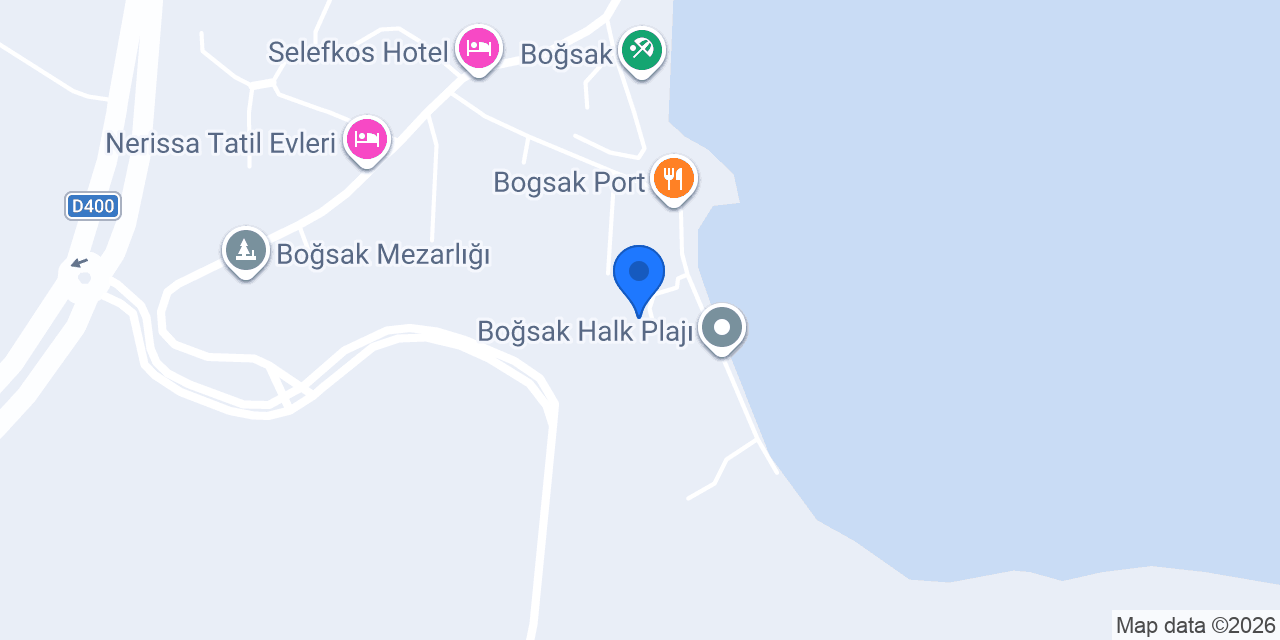 Boğsak Deniz Pansiyon konumu