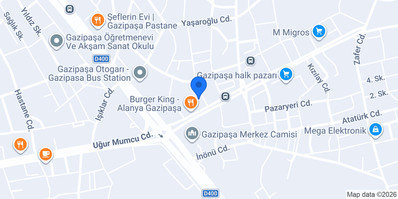 DenizBank Gazipaşa Şubesi konumu