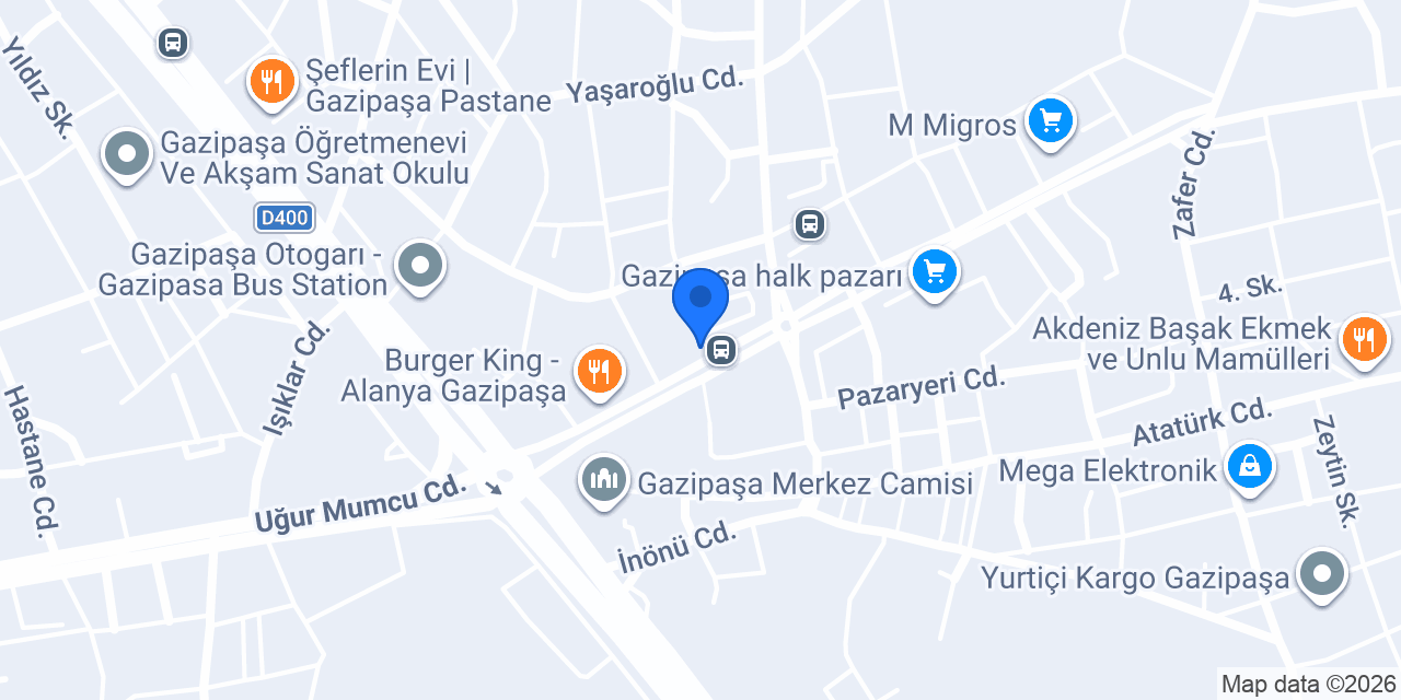 Gazipaşa taksi konumu