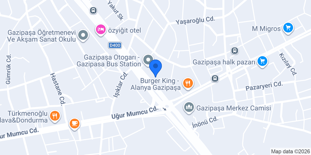 Otogar Taksi konumu