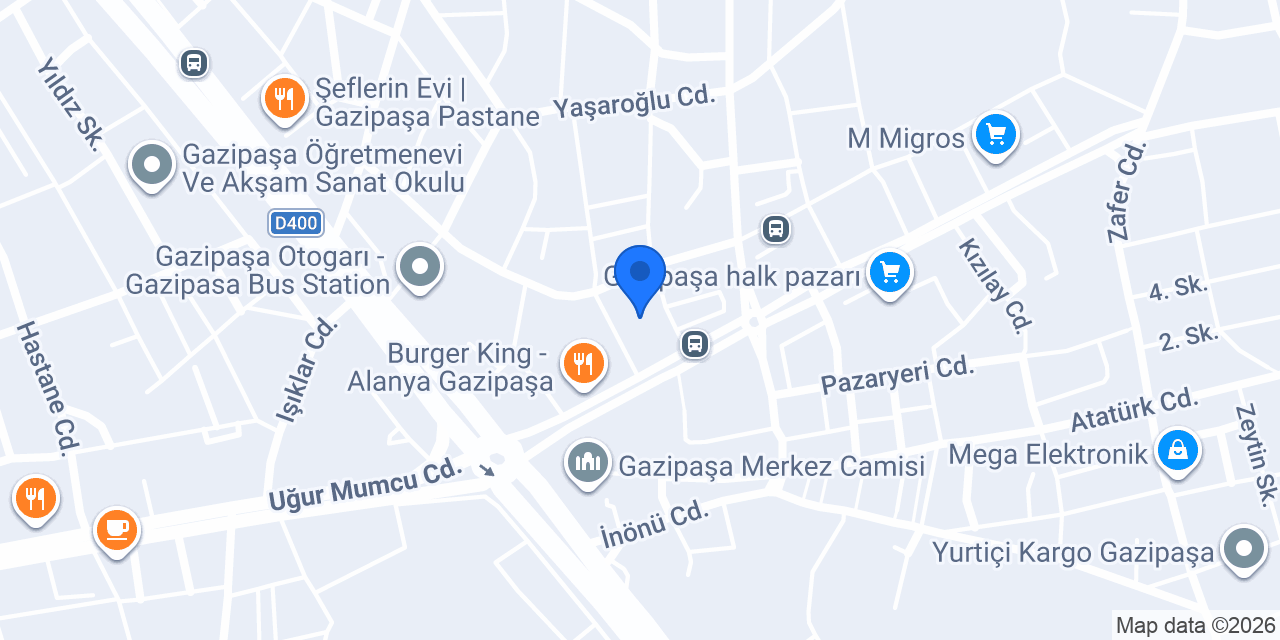 Gazipaşa Adliyesi konumu