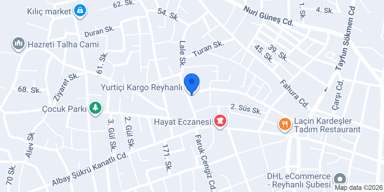Yurtiçi Kargo Reyhanlı konumu
