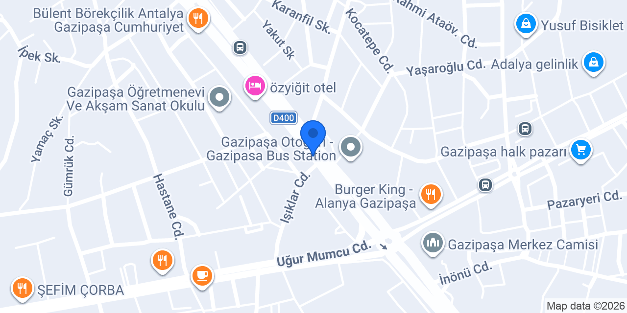Chocolate house gazipaşa konumu