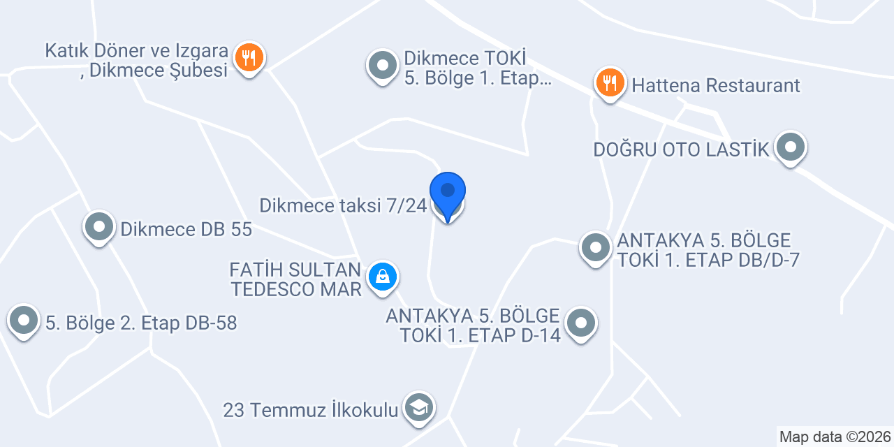 Dikmece taksi 7/24 konumu