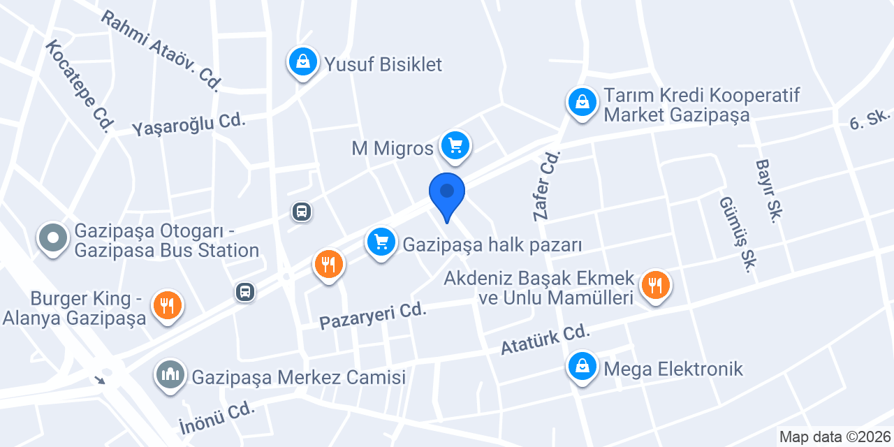 Gazipaşa Sürücü Kursu konumu