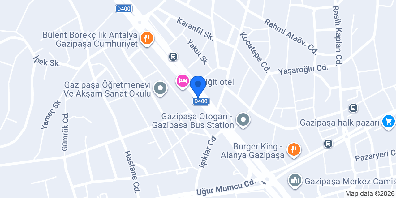 Güven Otel konumu