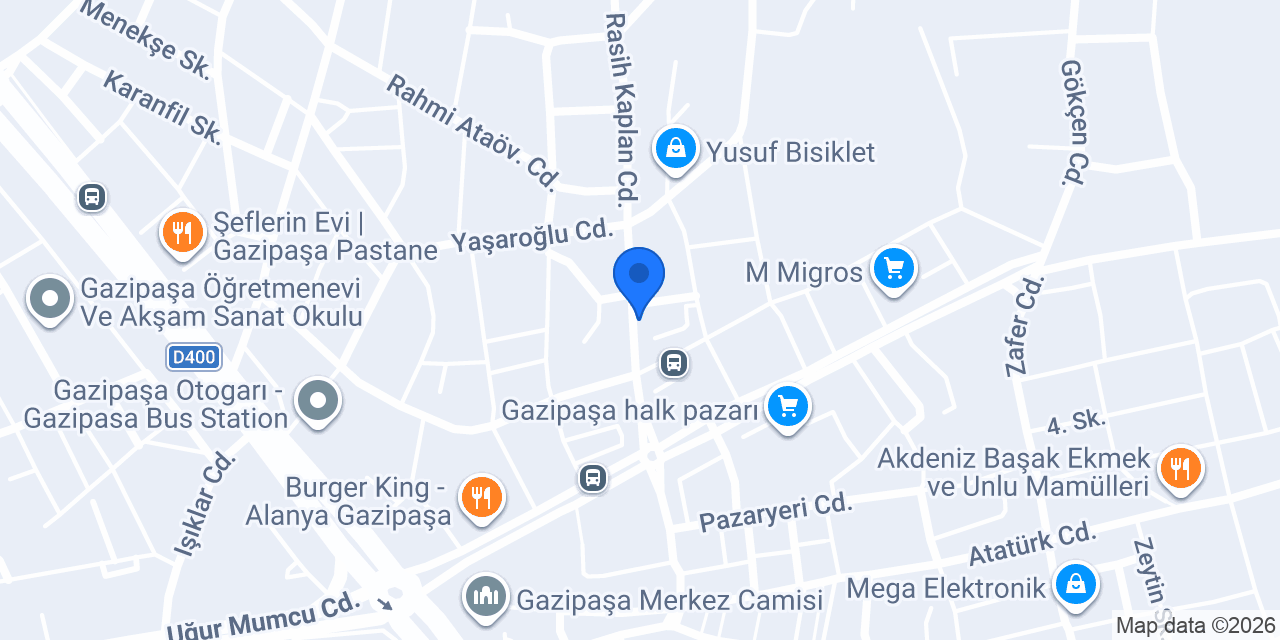 GAZİPAŞA TEKSTİL (Toptan ve Perakende) konumu