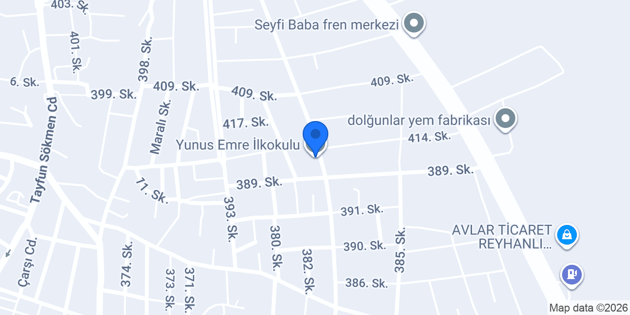 Yunus Emre İlkokulu konumu