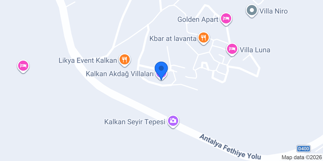 Kalkan Akdağ Villaları konumu