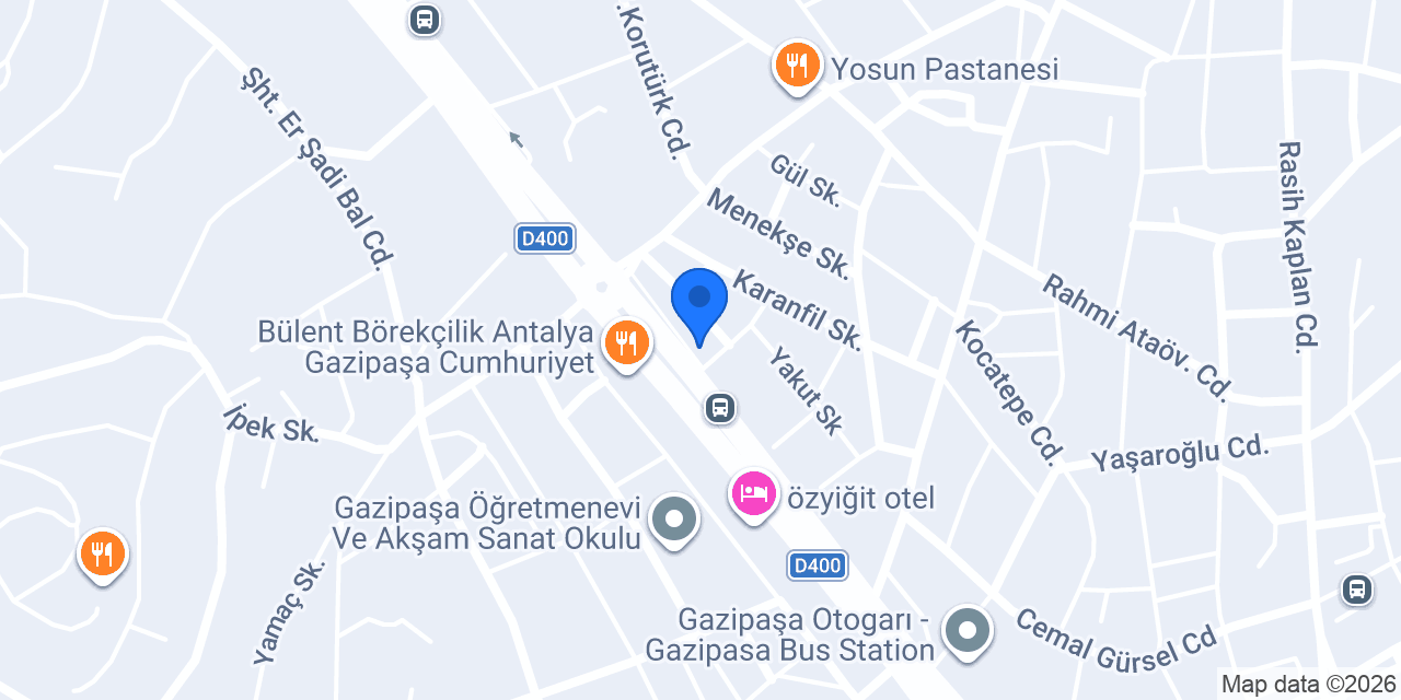 Nazar Pastanesi konumu