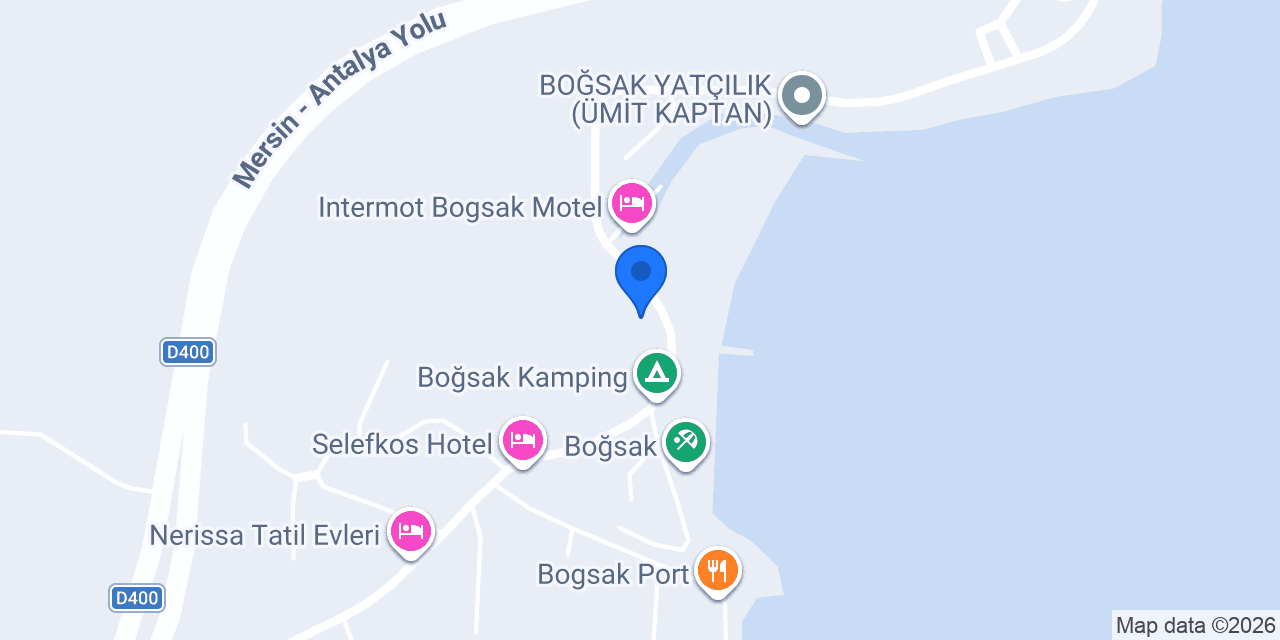 Boğsak Doğa Tatil Evleri konumu