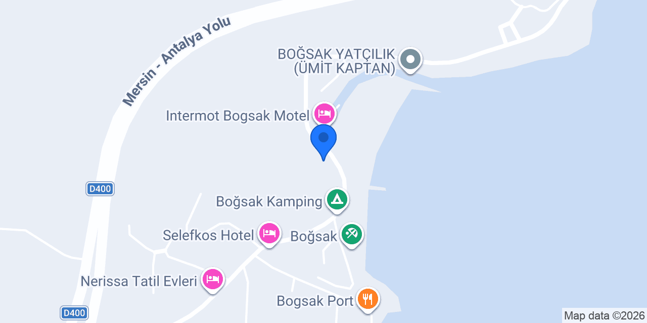 boğsak ece apart & Bungalov konumu