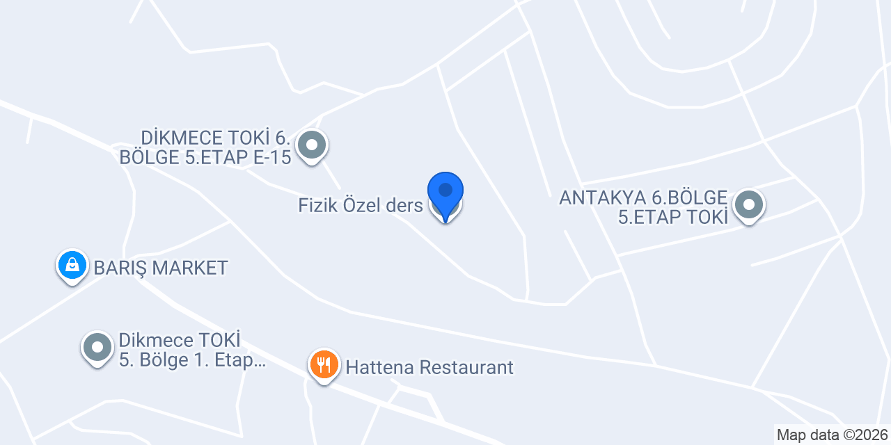 Fizik Özel ders konumu