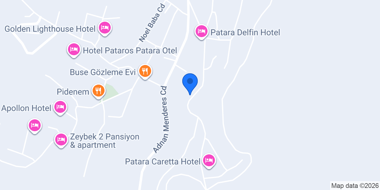 Sema hotel patara konumu