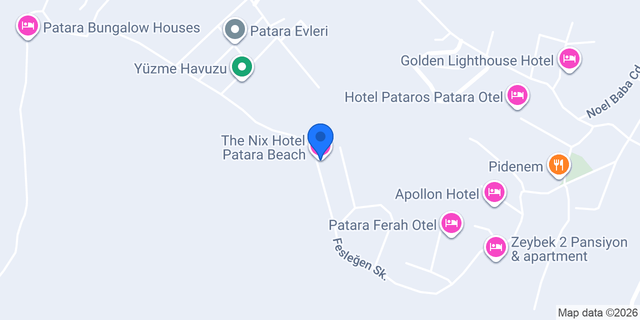 The Nix Hotel Patara Beach konumu