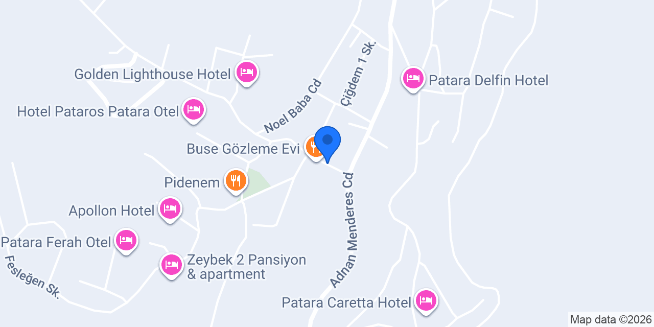 Patara gözleme evi konumu