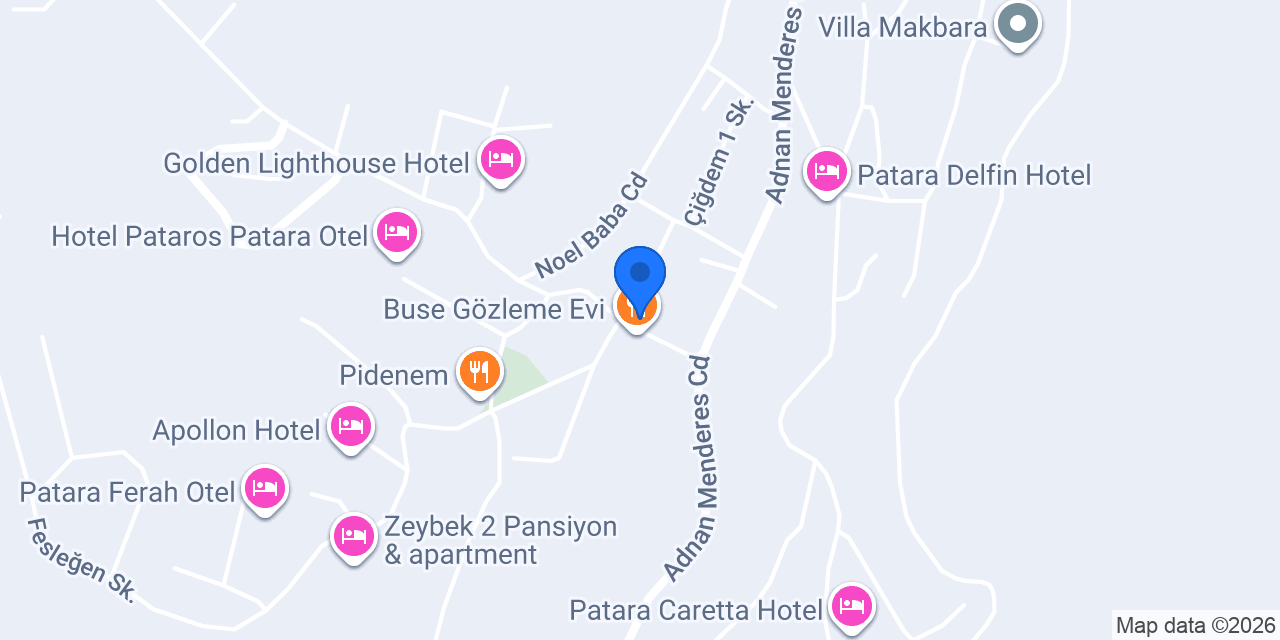 Pide Zade Patara, Burger 🍕Pizza konumu