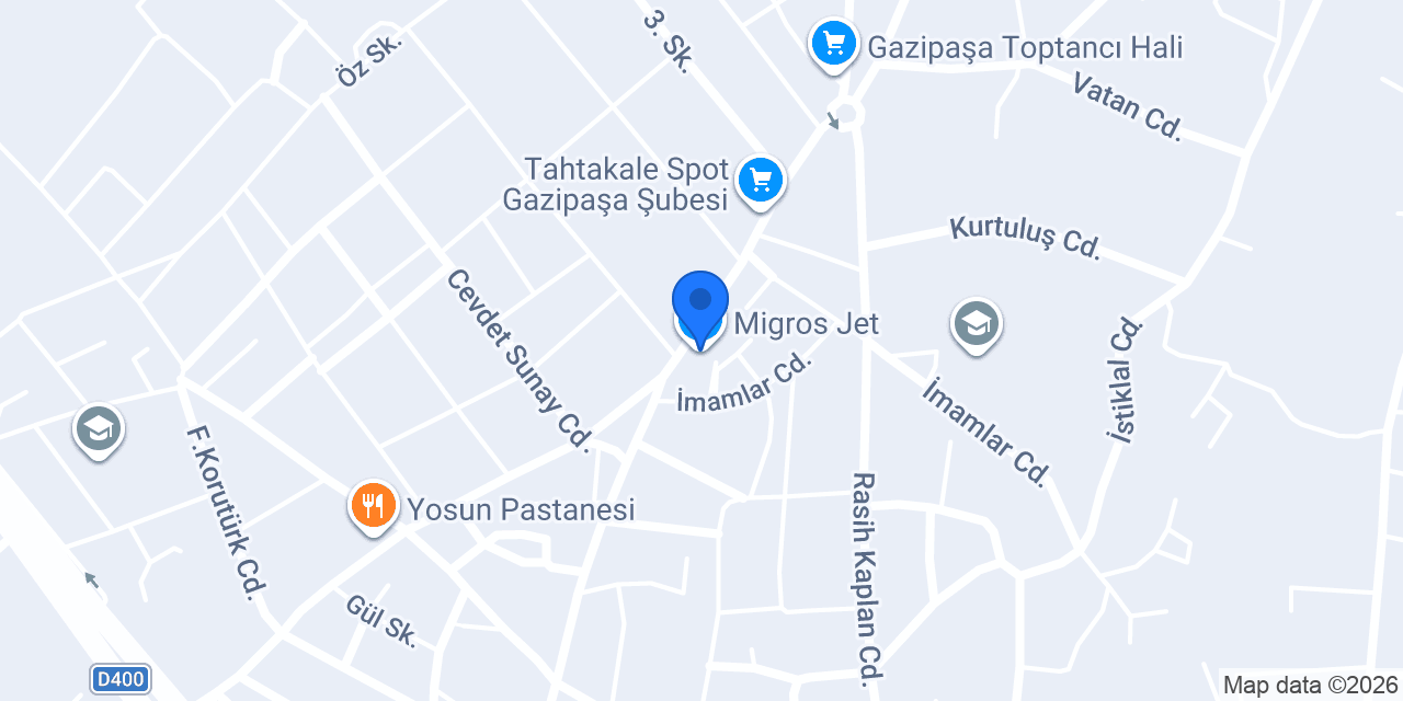 Migros Jet konumu