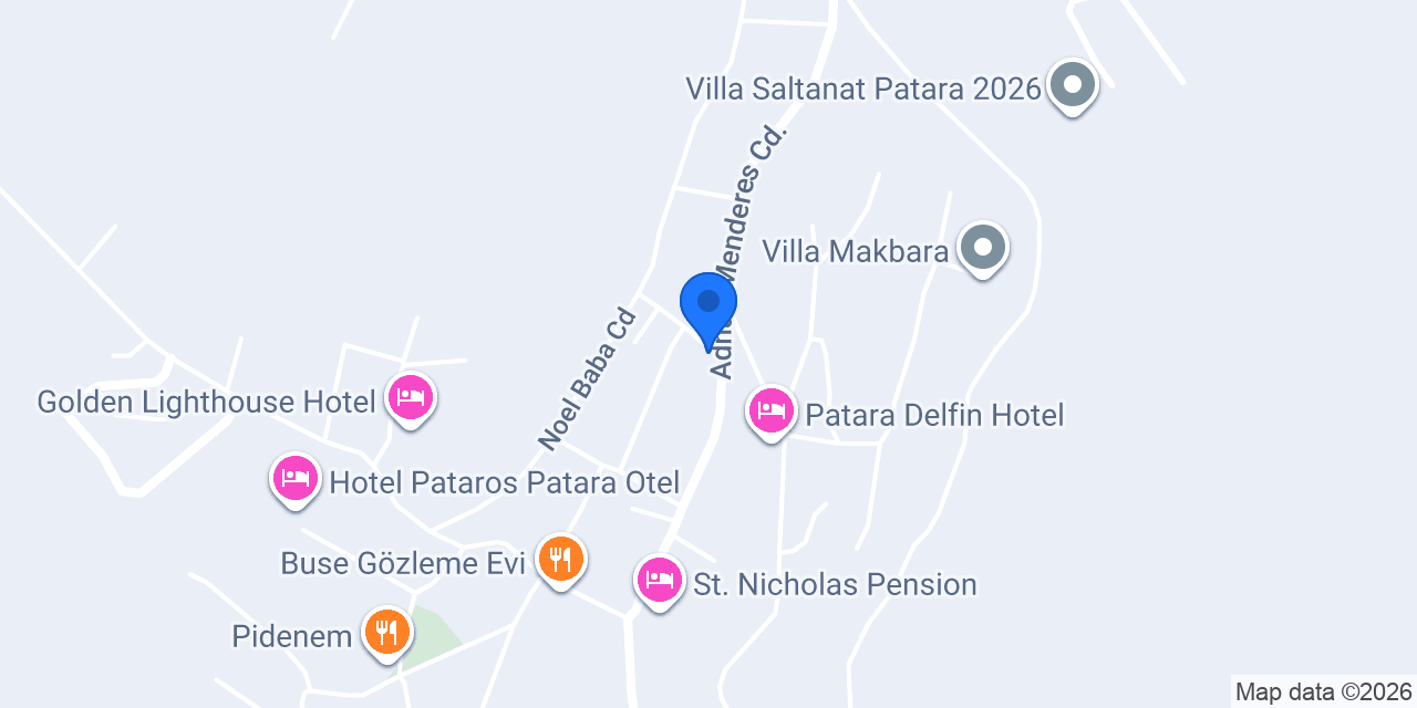 Akay Hotel Patara konumu