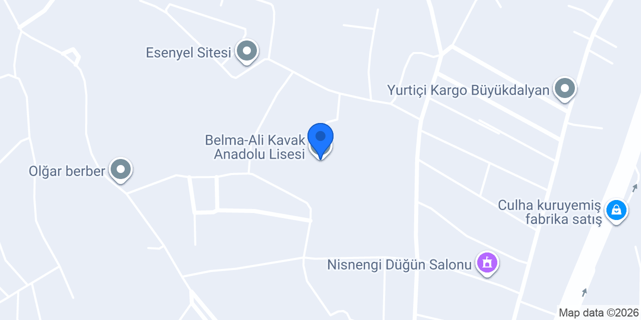 Belma-Ali Kavak Anadolu Lisesi konumu