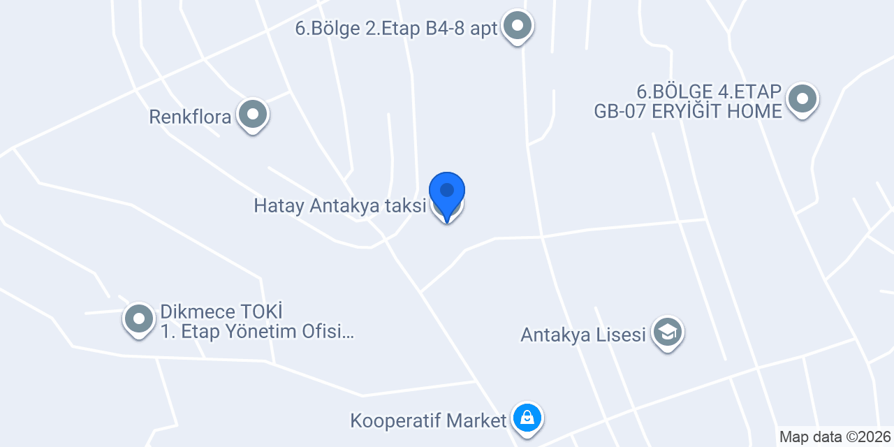 Hatay Antakya taksi konumu