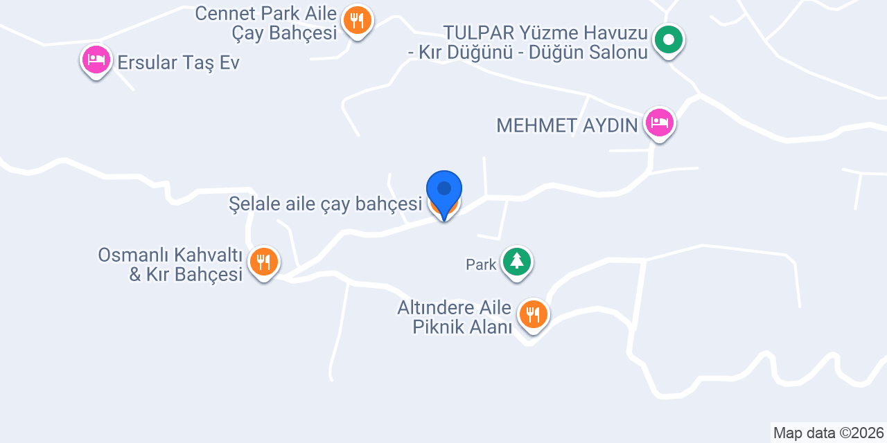 Şelale aile çay bahçesi konumu