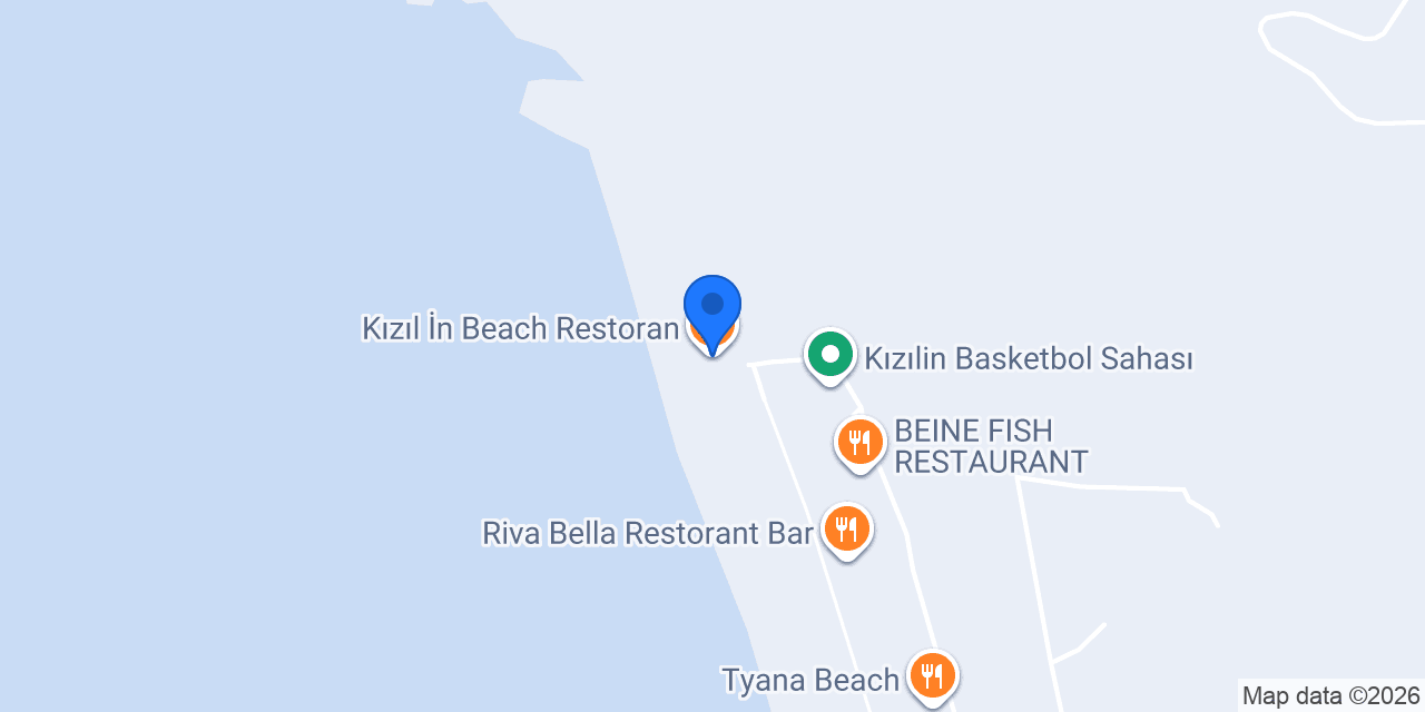 Kızıl İn Beach Restoran konumu