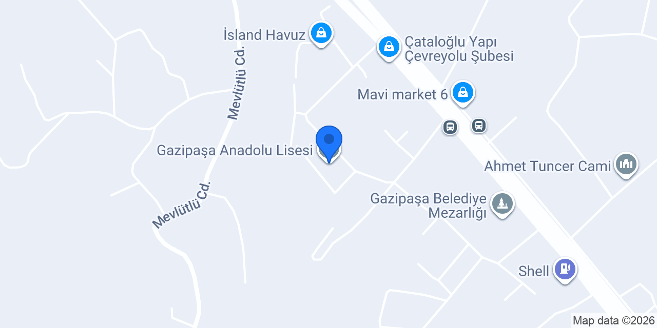Gazipaşa Anadolu Lisesi konumu
