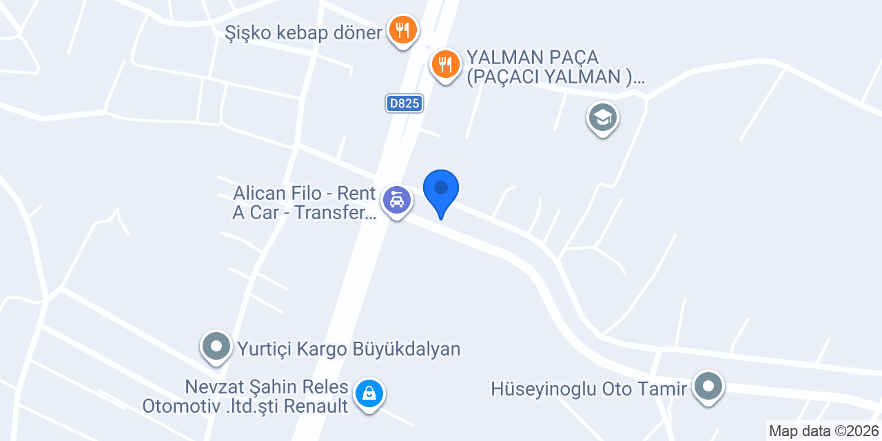 Fix Oto Kiralama Hatay Rentacar Antakya konumu