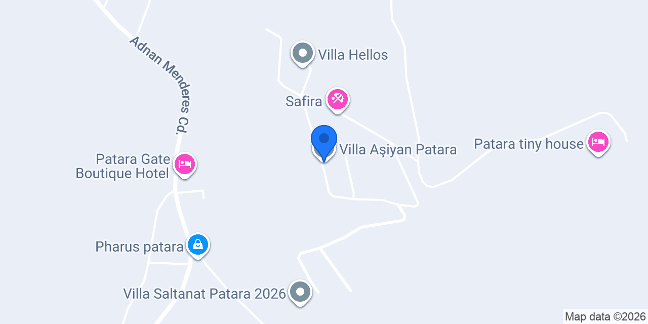 Villa Aşiyan Patara konumu