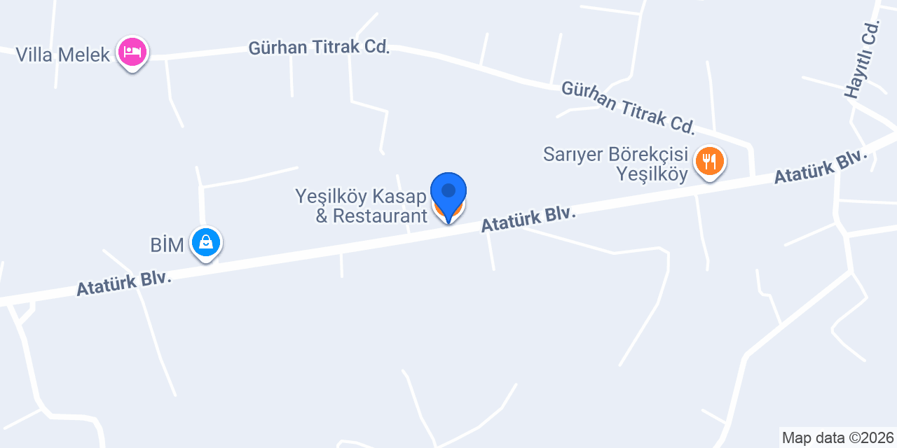 Yeşilköy Kasap & Restaurant konumu