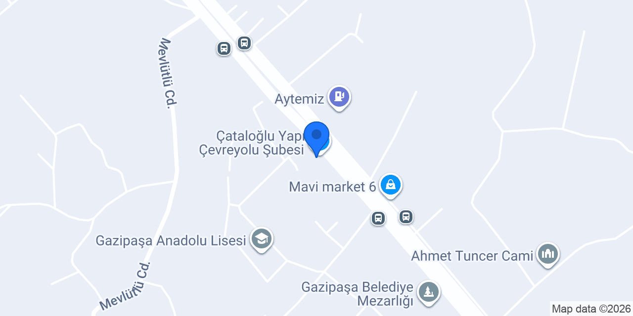 Çataloğlu Yapı Çevreyolu Şubesi konumu