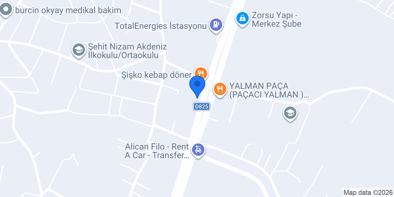 Hatay Kiralık Araba konumu