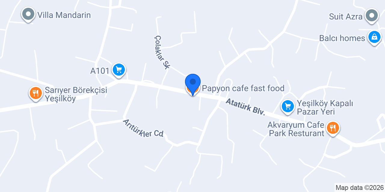 Papyon cafe fast food konumu