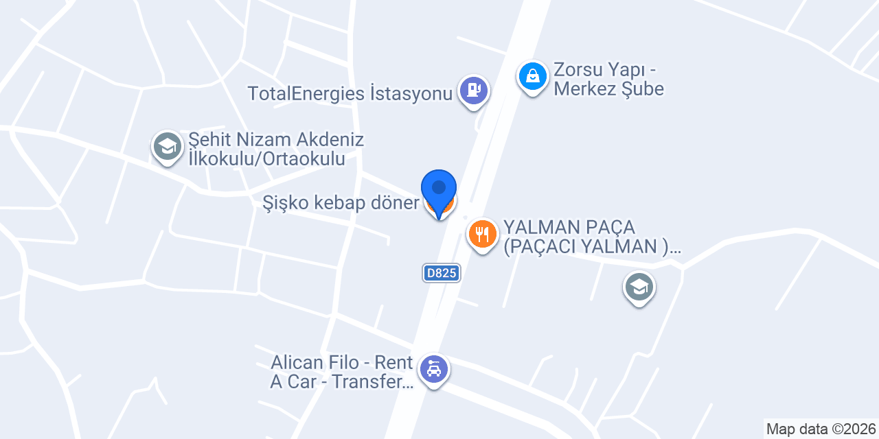 Şişko kebap döner konumu