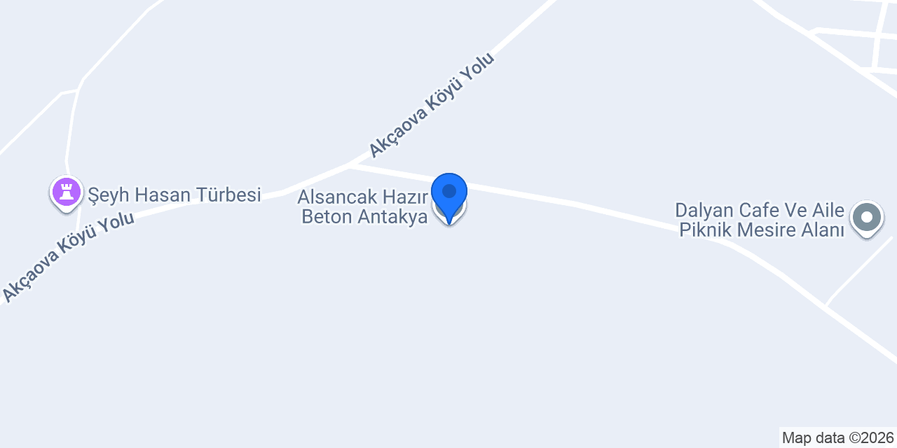 Alsancak Hazır Beton Antakya konumu