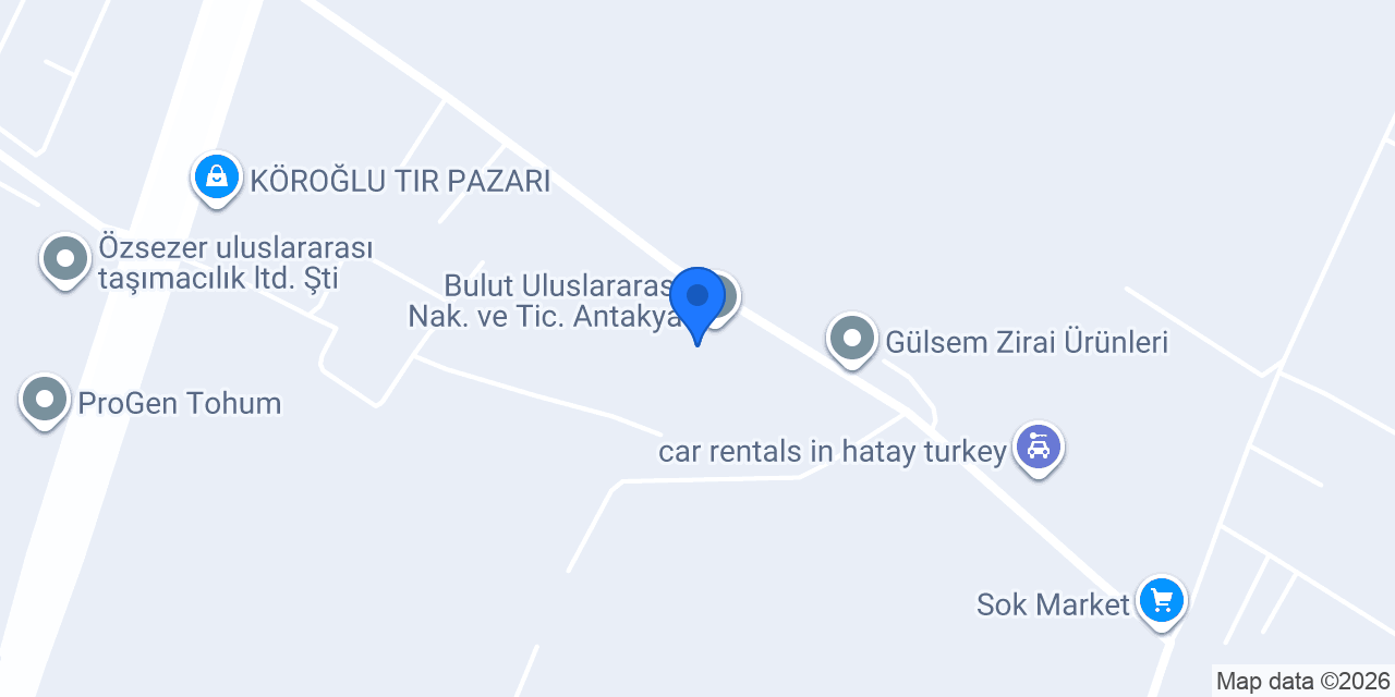 Bulut Uluslararası Nak. ve Tic. Antakya konumu
