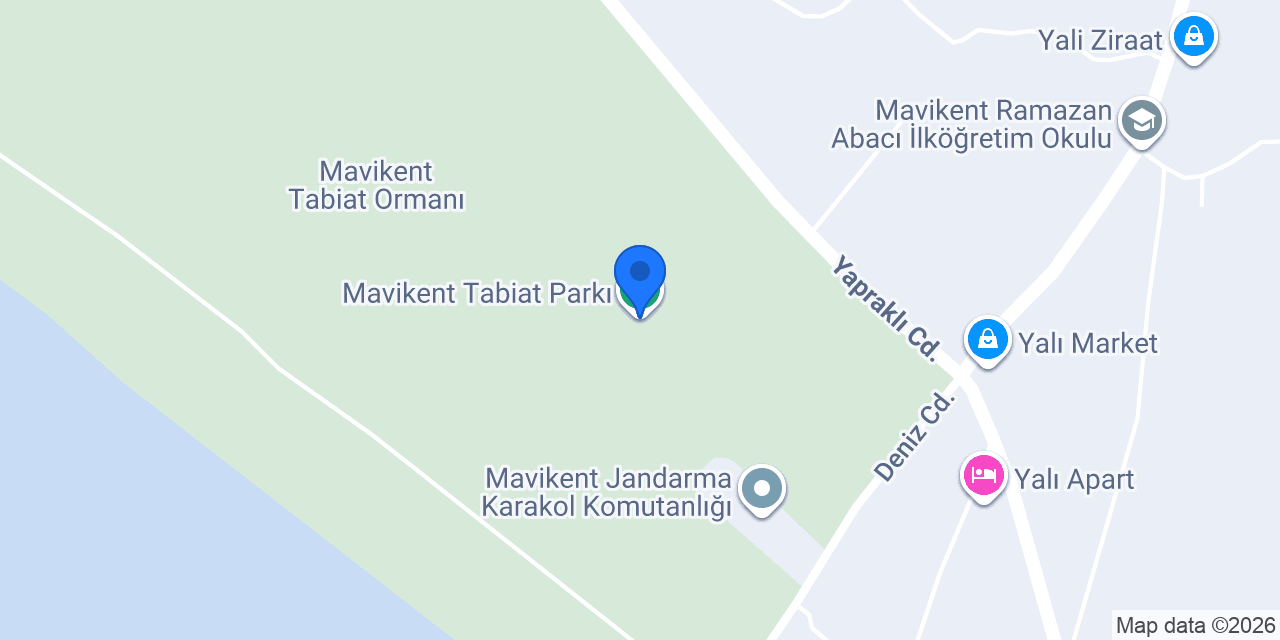 Mavikent Tabiat Parkı konumu