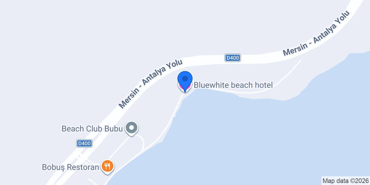 Bluewhite beach hotel konumu