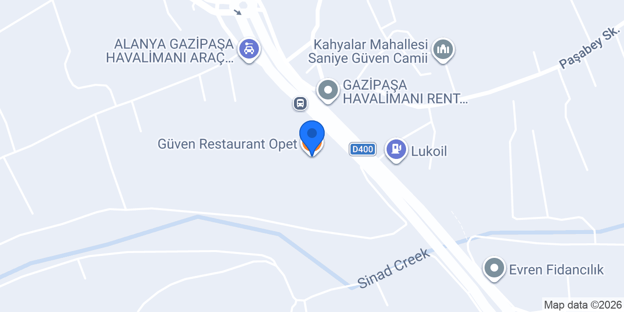 Güven Restaurant Opet konumu