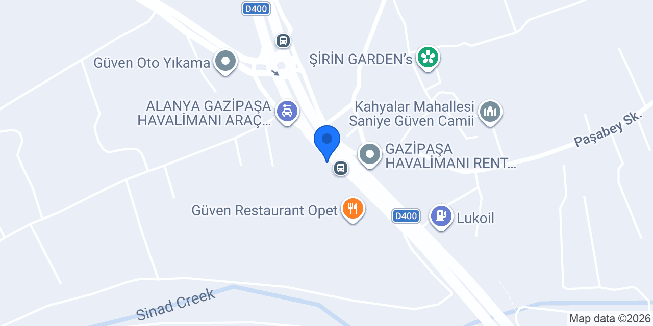 Gazipaşa Duşakabin konumu
