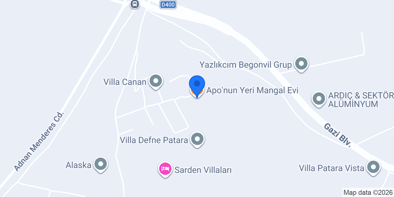 Apo’nun Yeri Mangal Evi konumu