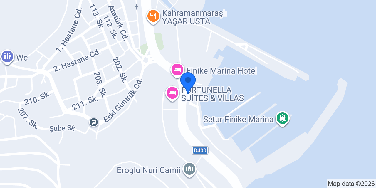 Finike Liman Başkanlığı konumu
