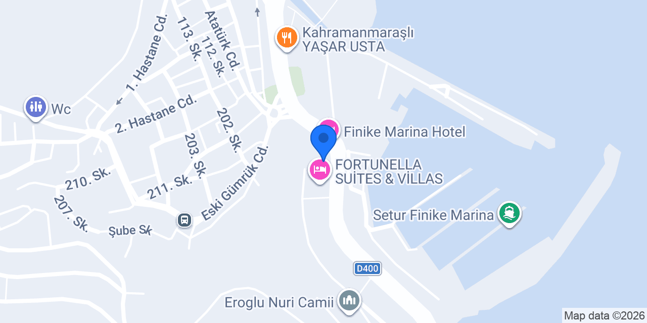 Yapı Kredi - Finike Şubesi konumu