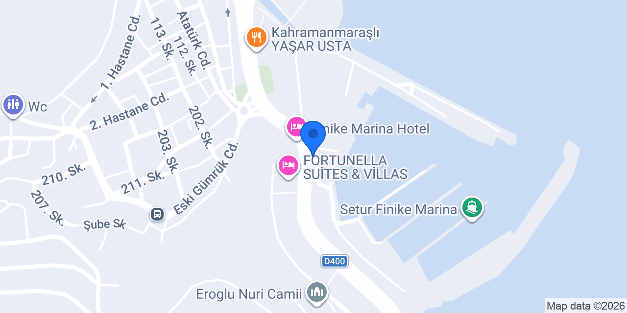 Finike taksi kazım konumu